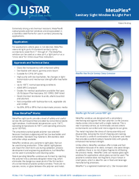 Thumbnail of document Data Sheet - MetaPlex® Optical Grade Polymer Windows
